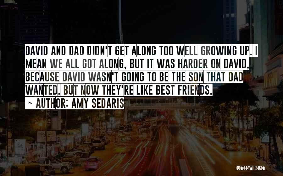 Amy Sedaris Quotes: David And Dad Didn't Get Along Too Well Growing Up. I Mean We All Got Along, But It Was Harder