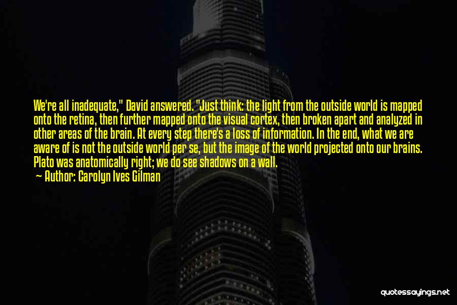 Carolyn Ives Gilman Quotes: We're All Inadequate, David Answered. Just Think: The Light From The Outside World Is Mapped Onto The Retina, Then Further