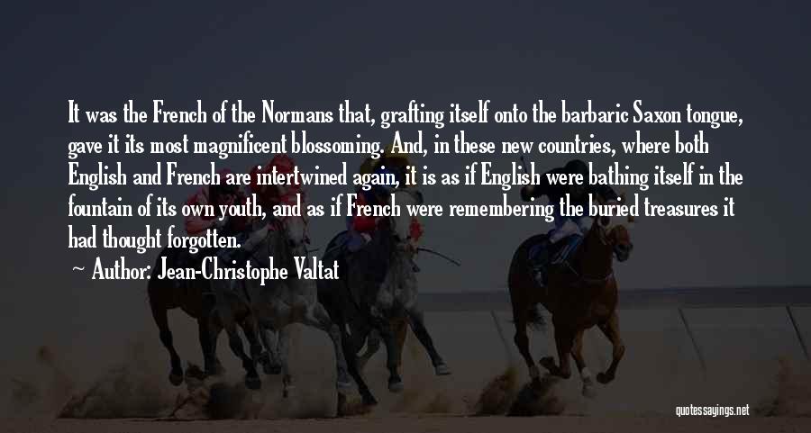 Jean-Christophe Valtat Quotes: It Was The French Of The Normans That, Grafting Itself Onto The Barbaric Saxon Tongue, Gave It Its Most Magnificent