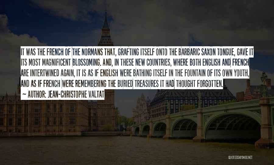 Jean-Christophe Valtat Quotes: It Was The French Of The Normans That, Grafting Itself Onto The Barbaric Saxon Tongue, Gave It Its Most Magnificent