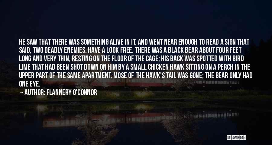 Flannery O'Connor Quotes: He Saw That There Was Something Alive In It, And Went Near Enough To Read A Sign That Said, Two