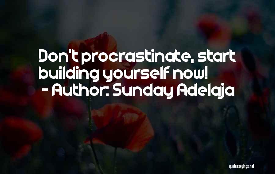 Sunday Adelaja Quotes: Don't Procrastinate, Start Building Yourself Now!