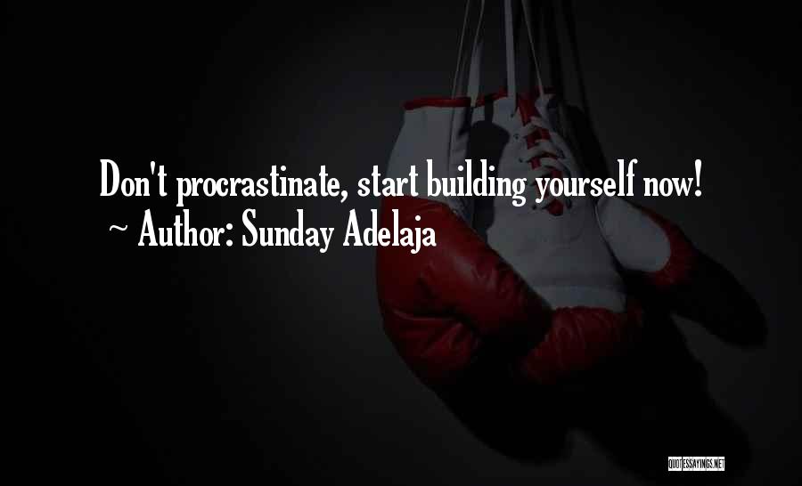 Sunday Adelaja Quotes: Don't Procrastinate, Start Building Yourself Now!