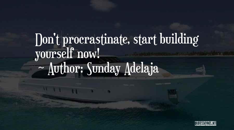 Sunday Adelaja Quotes: Don't Procrastinate, Start Building Yourself Now!