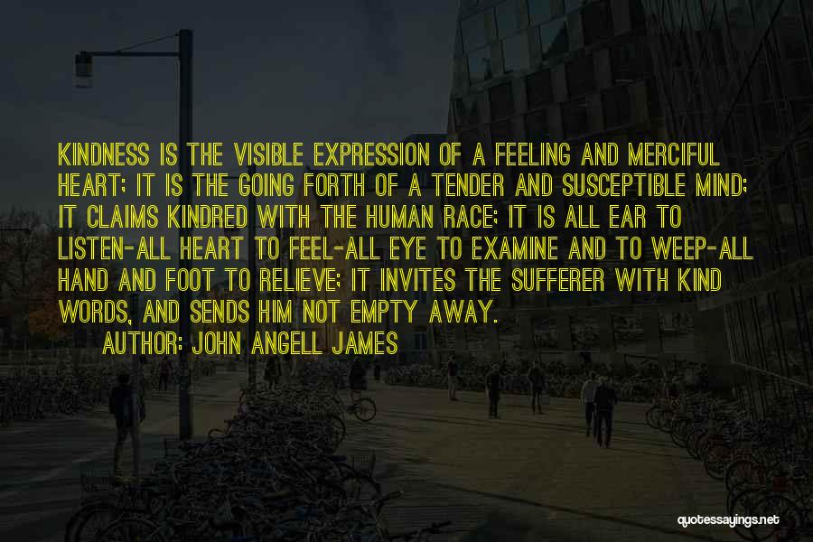 John Angell James Quotes: Kindness Is The Visible Expression Of A Feeling And Merciful Heart; It Is The Going Forth Of A Tender And