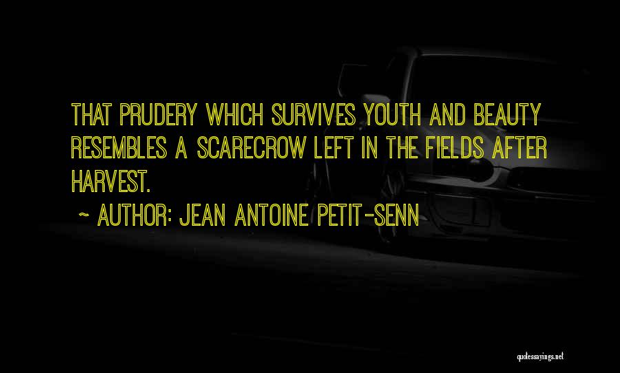 Jean Antoine Petit-Senn Quotes: That Prudery Which Survives Youth And Beauty Resembles A Scarecrow Left In The Fields After Harvest.