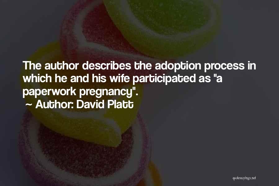 David Platt Quotes: The Author Describes The Adoption Process In Which He And His Wife Participated As A Paperwork Pregnancy.