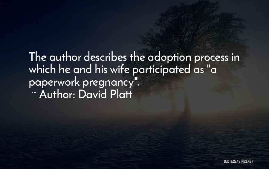 David Platt Quotes: The Author Describes The Adoption Process In Which He And His Wife Participated As A Paperwork Pregnancy.