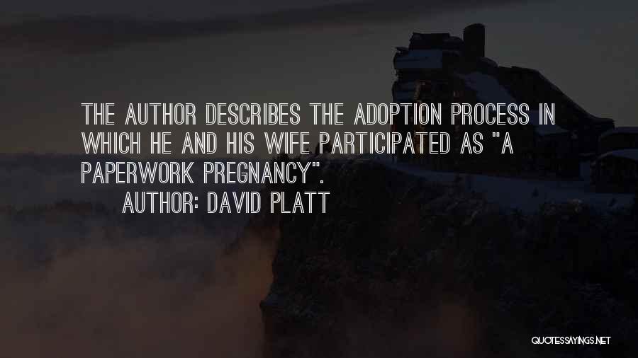 David Platt Quotes: The Author Describes The Adoption Process In Which He And His Wife Participated As A Paperwork Pregnancy.