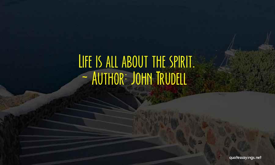 John Trudell Quotes: Life Is All About The Spirit.