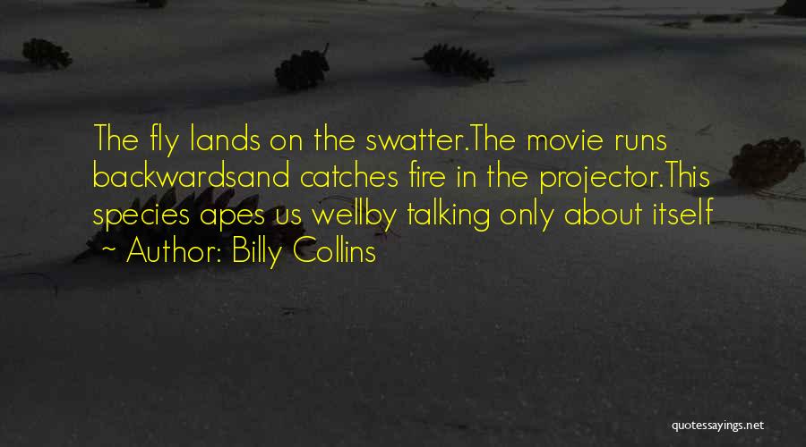 Billy Collins Quotes: The Fly Lands On The Swatter.the Movie Runs Backwardsand Catches Fire In The Projector.this Species Apes Us Wellby Talking Only