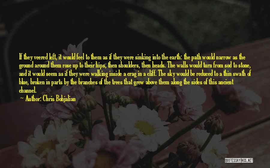 Chris Bohjalian Quotes: If They Veered Left, It Would Feel To Them As If They Were Sinking Into The Earth: The Path Would