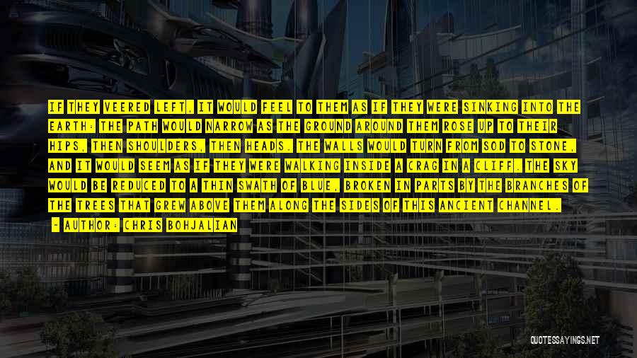 Chris Bohjalian Quotes: If They Veered Left, It Would Feel To Them As If They Were Sinking Into The Earth: The Path Would