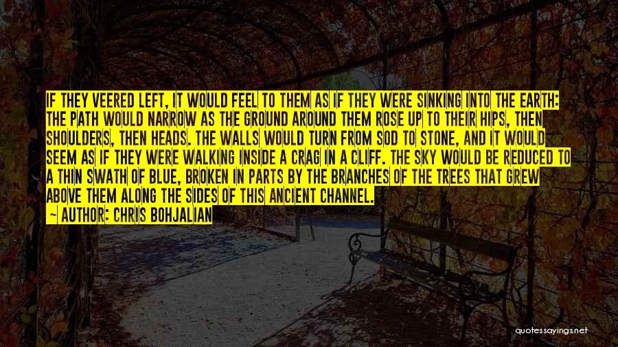 Chris Bohjalian Quotes: If They Veered Left, It Would Feel To Them As If They Were Sinking Into The Earth: The Path Would