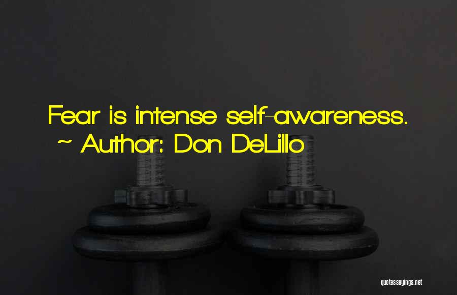 Don DeLillo Quotes: Fear Is Intense Self-awareness.