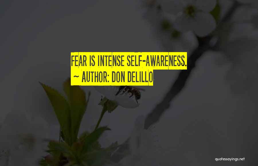 Don DeLillo Quotes: Fear Is Intense Self-awareness.