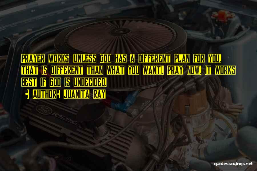Juanita Ray Quotes: Prayer Works (unless God Has A Different Plan For You, That Is Different Than What You Want). Pray Now. It