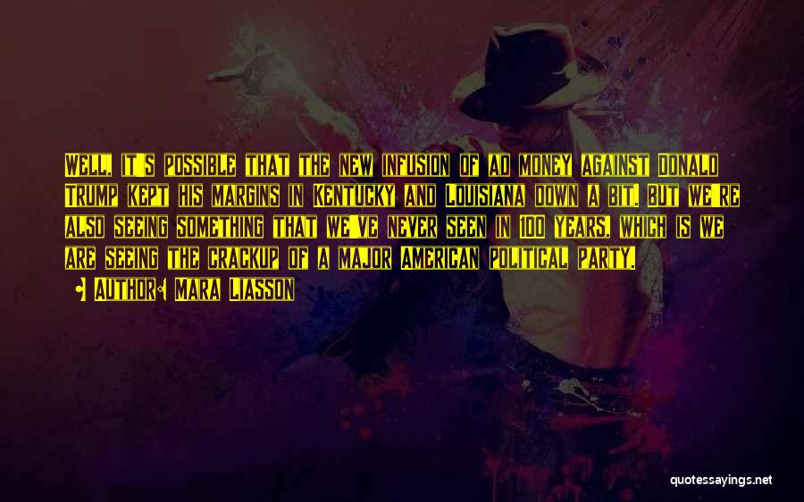 Mara Liasson Quotes: Well, It's Possible That The New Infusion Of Ad Money Against Donald Trump Kept His Margins In Kentucky And Louisiana