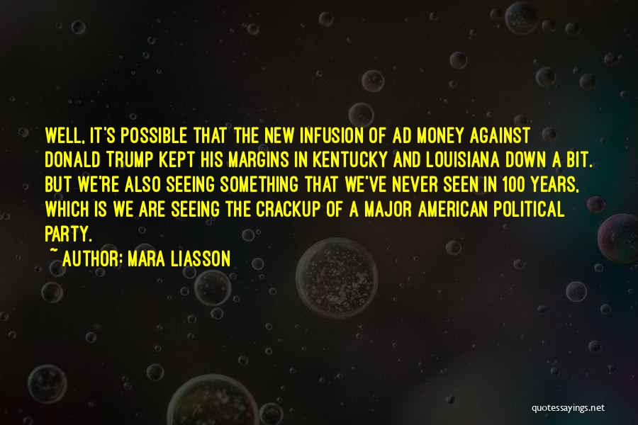 Mara Liasson Quotes: Well, It's Possible That The New Infusion Of Ad Money Against Donald Trump Kept His Margins In Kentucky And Louisiana