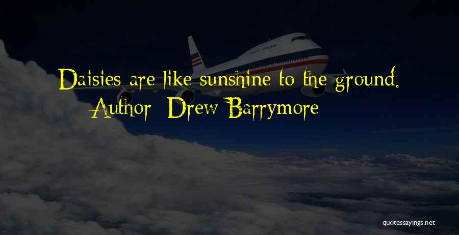 Drew Barrymore Quotes: Daisies Are Like Sunshine To The Ground.