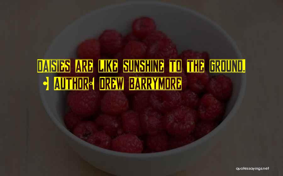 Drew Barrymore Quotes: Daisies Are Like Sunshine To The Ground.
