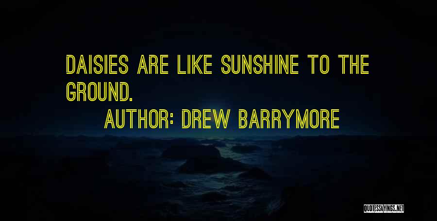 Drew Barrymore Quotes: Daisies Are Like Sunshine To The Ground.