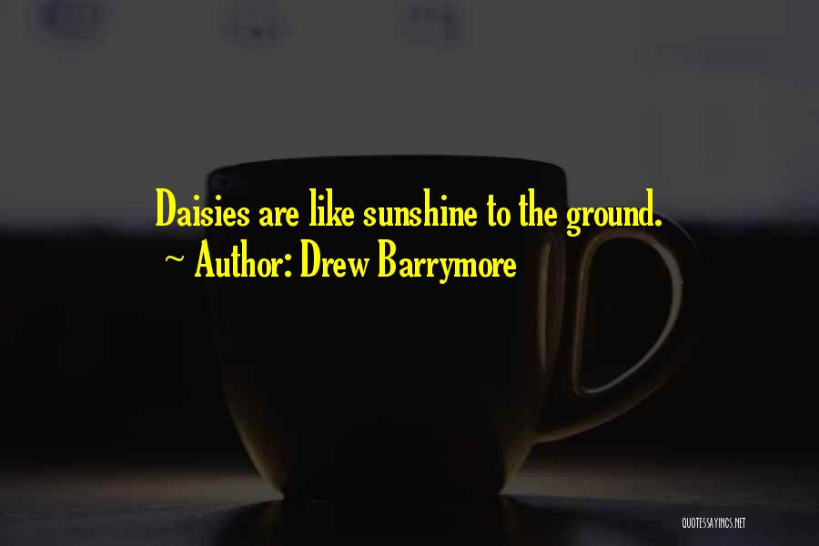 Drew Barrymore Quotes: Daisies Are Like Sunshine To The Ground.