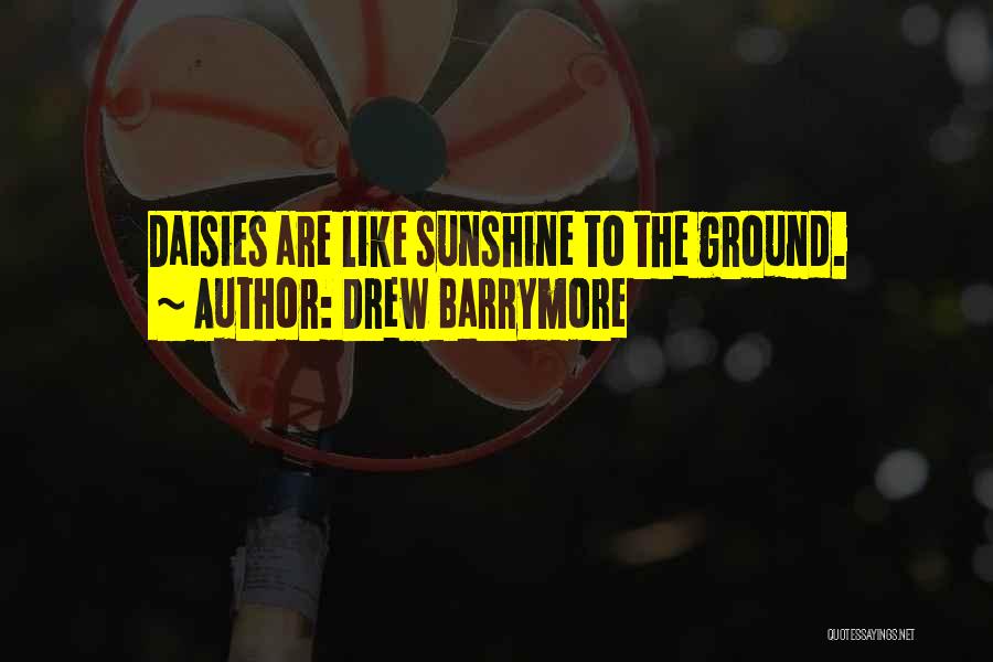 Drew Barrymore Quotes: Daisies Are Like Sunshine To The Ground.