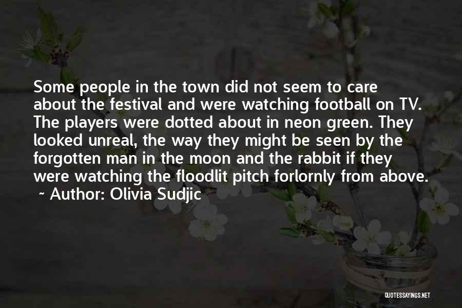 Olivia Sudjic Quotes: Some People In The Town Did Not Seem To Care About The Festival And Were Watching Football On Tv. The