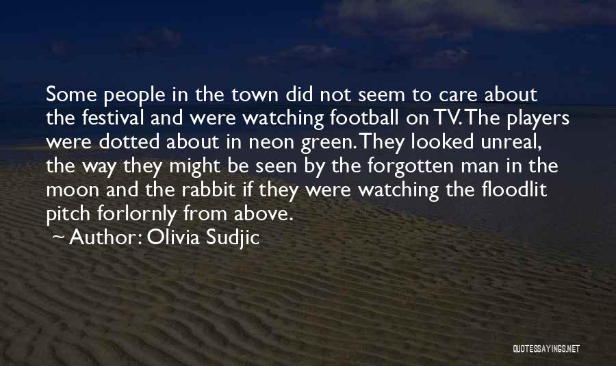 Olivia Sudjic Quotes: Some People In The Town Did Not Seem To Care About The Festival And Were Watching Football On Tv. The