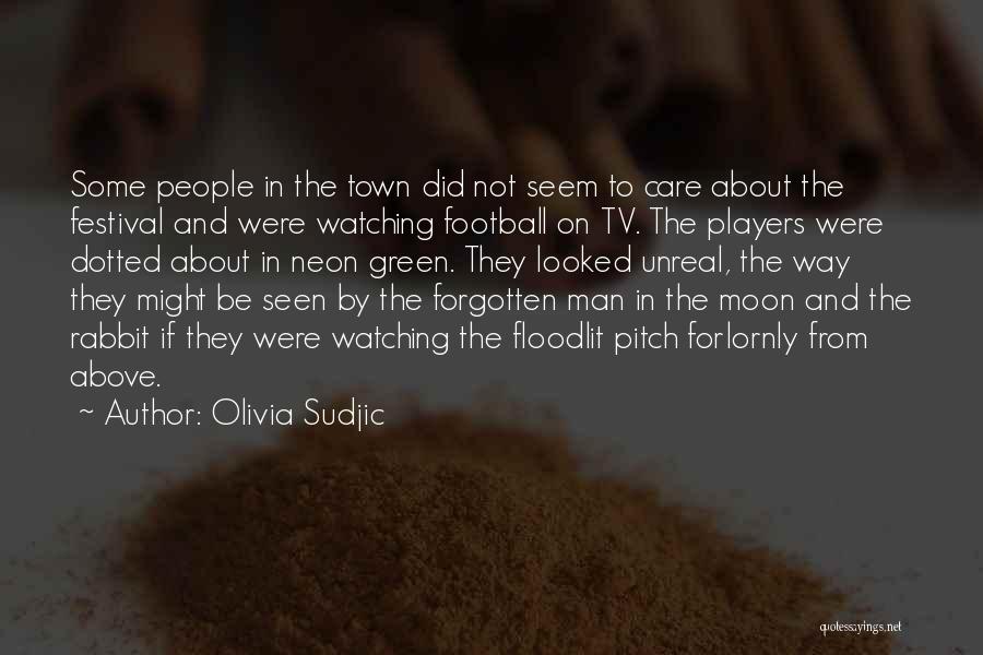 Olivia Sudjic Quotes: Some People In The Town Did Not Seem To Care About The Festival And Were Watching Football On Tv. The