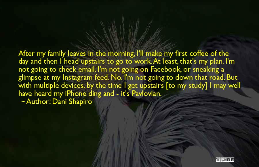 Dani Shapiro Quotes: After My Family Leaves In The Morning, I'll Make My First Coffee Of The Day And Then I Head Upstairs