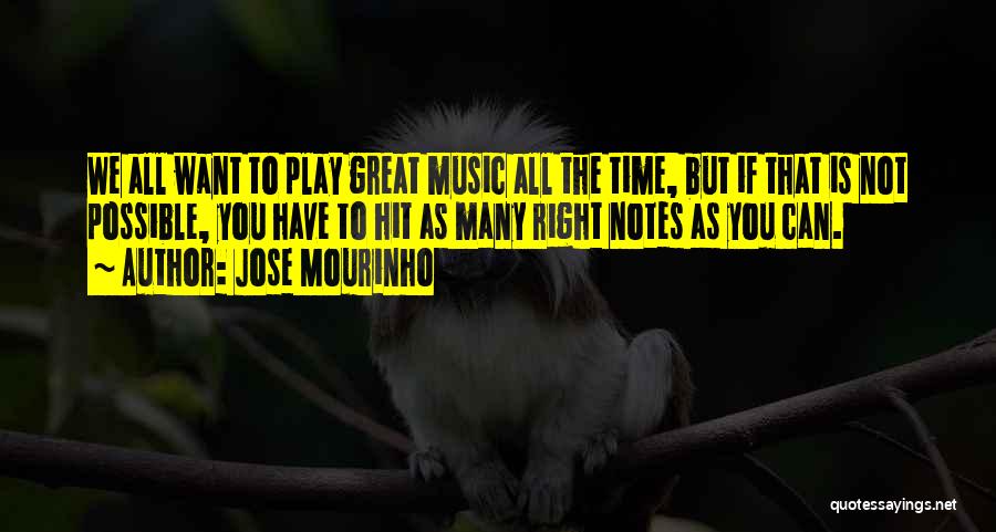 Jose Mourinho Quotes: We All Want To Play Great Music All The Time, But If That Is Not Possible, You Have To Hit