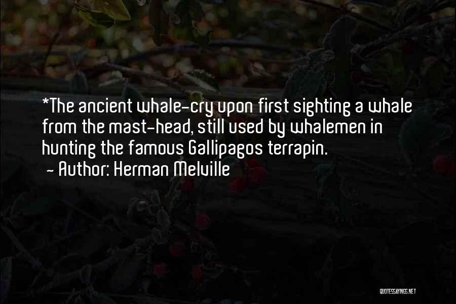 Herman Melville Quotes: *the Ancient Whale-cry Upon First Sighting A Whale From The Mast-head, Still Used By Whalemen In Hunting The Famous Gallipagos