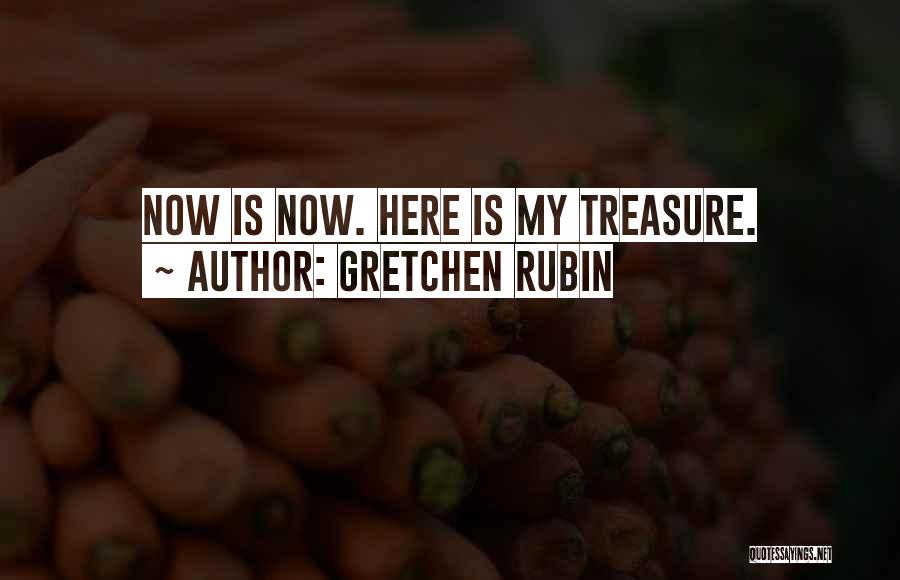 Gretchen Rubin Quotes: Now Is Now. Here Is My Treasure.