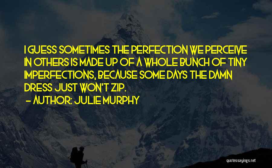 Julie Murphy Quotes: I Guess Sometimes The Perfection We Perceive In Others Is Made Up Of A Whole Bunch Of Tiny Imperfections, Because