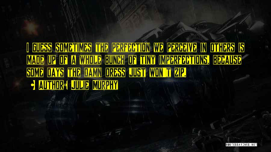 Julie Murphy Quotes: I Guess Sometimes The Perfection We Perceive In Others Is Made Up Of A Whole Bunch Of Tiny Imperfections, Because