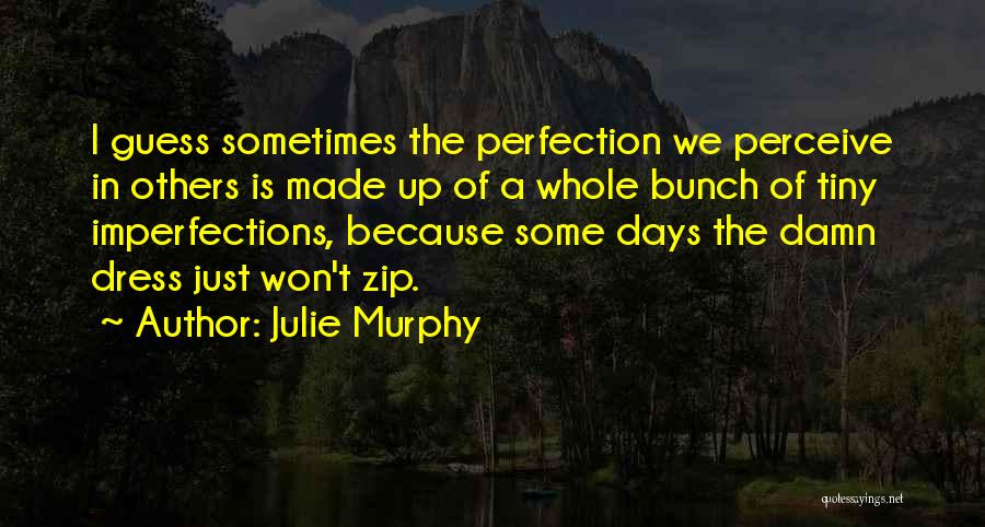 Julie Murphy Quotes: I Guess Sometimes The Perfection We Perceive In Others Is Made Up Of A Whole Bunch Of Tiny Imperfections, Because