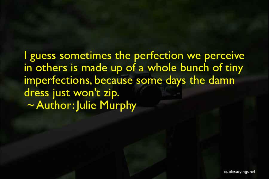 Julie Murphy Quotes: I Guess Sometimes The Perfection We Perceive In Others Is Made Up Of A Whole Bunch Of Tiny Imperfections, Because