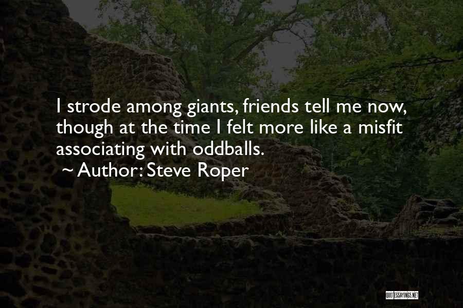 Steve Roper Quotes: I Strode Among Giants, Friends Tell Me Now, Though At The Time I Felt More Like A Misfit Associating With
