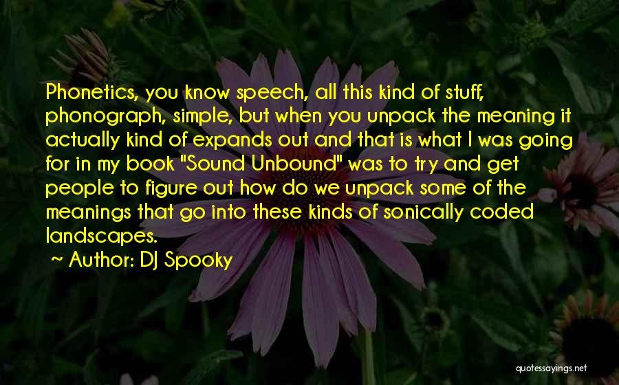 DJ Spooky Quotes: Phonetics, You Know Speech, All This Kind Of Stuff, Phonograph, Simple, But When You Unpack The Meaning It Actually Kind