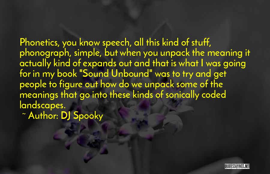 DJ Spooky Quotes: Phonetics, You Know Speech, All This Kind Of Stuff, Phonograph, Simple, But When You Unpack The Meaning It Actually Kind