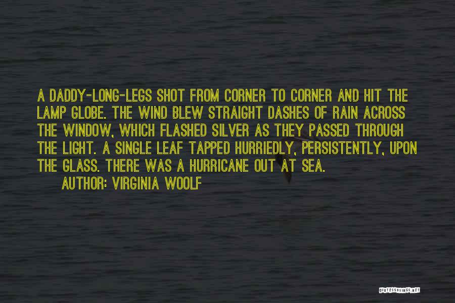 Virginia Woolf Quotes: A Daddy-long-legs Shot From Corner To Corner And Hit The Lamp Globe. The Wind Blew Straight Dashes Of Rain Across