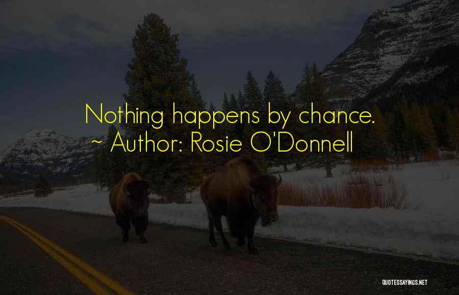 Rosie O'Donnell Quotes: Nothing Happens By Chance.