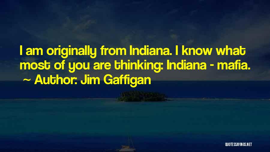 Jim Gaffigan Quotes: I Am Originally From Indiana. I Know What Most Of You Are Thinking: Indiana - Mafia.