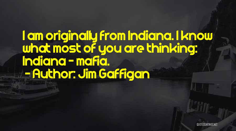Jim Gaffigan Quotes: I Am Originally From Indiana. I Know What Most Of You Are Thinking: Indiana - Mafia.