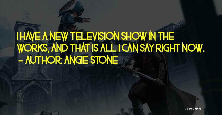 Angie Stone Quotes: I Have A New Television Show In The Works, And That Is All I Can Say Right Now.