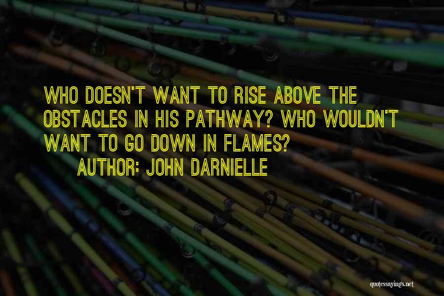 John Darnielle Quotes: Who Doesn't Want To Rise Above The Obstacles In His Pathway? Who Wouldn't Want To Go Down In Flames?