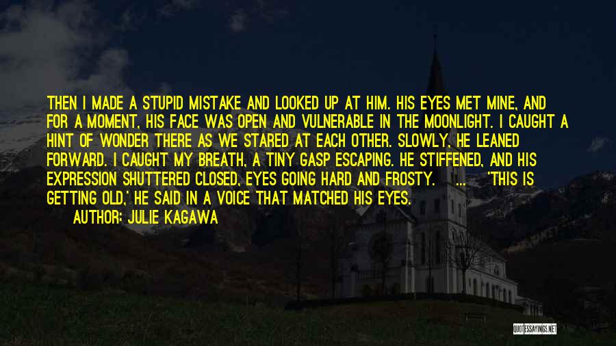 Julie Kagawa Quotes: Then I Made A Stupid Mistake And Looked Up At Him. His Eyes Met Mine, And For A Moment, His