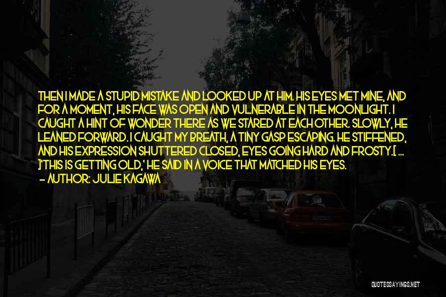 Julie Kagawa Quotes: Then I Made A Stupid Mistake And Looked Up At Him. His Eyes Met Mine, And For A Moment, His